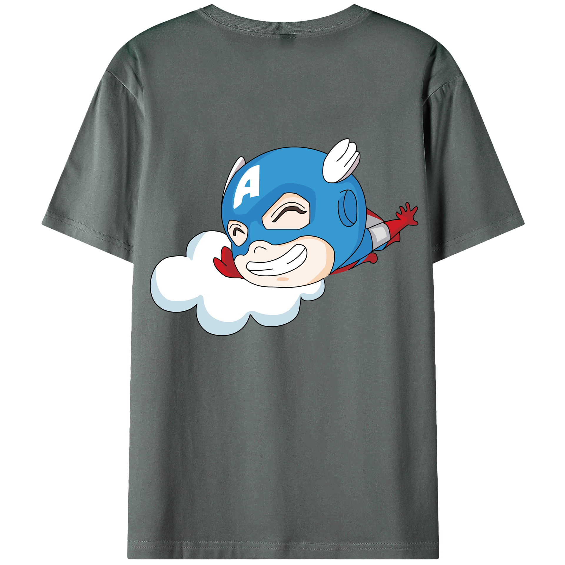（画像用） アベンジャーズ The Avengers 綿100％ メンズ半袖Tシャツ（バックプリント） 通気性